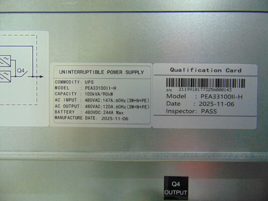 Online Niederfrequenz-UPS 10-200kVA Hochspannung 480Vac/60Hz